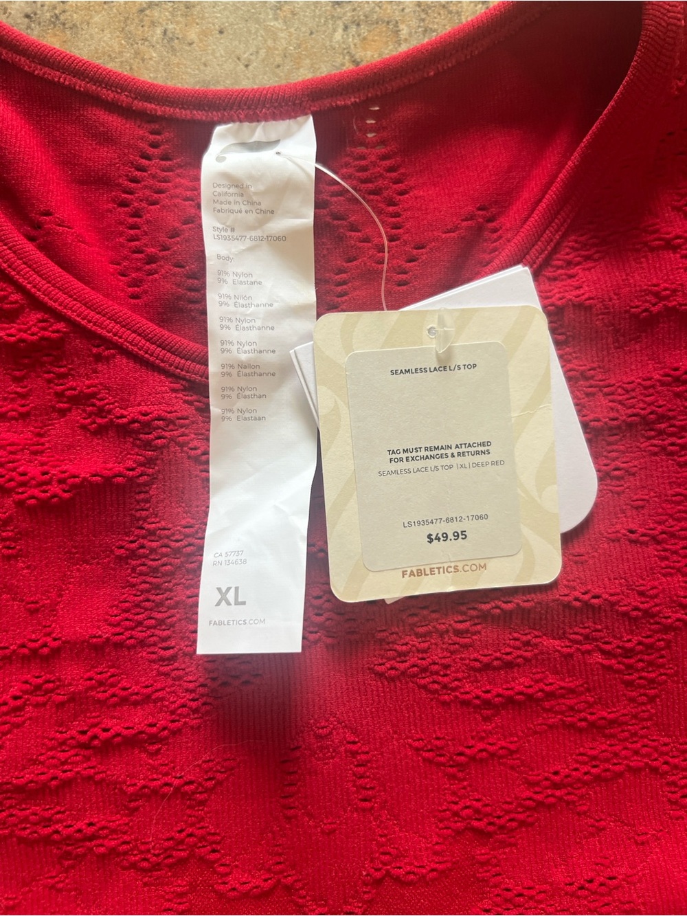 Fabletics Red Seamless Set - Picture 12 of 16